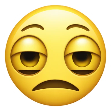 Yellow circle head with one eye half closed and the other eye open with a smiling mouth sticker