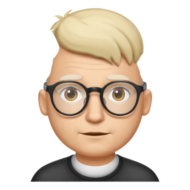 SEÑOR CON POCO CABELLO Y GAFAS sticker