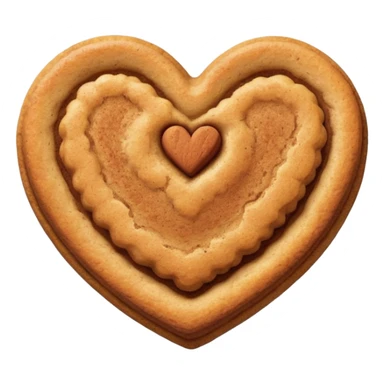 snicker doodle cookie with cinnamon powder on top in a heart shape cookie sticker
