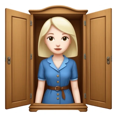 A character from the fairy tale Beauty and the Beast: the lady who was turned into a wardrobe by magic. She retains the wardrobe's original form and has an anthropomorphic face. sticker