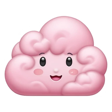 pastel pink cloud sticker