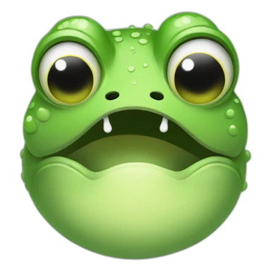 Frog with emo hair sticker