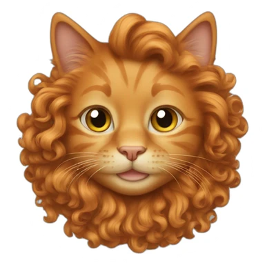 ginger cat with curly hair sticker