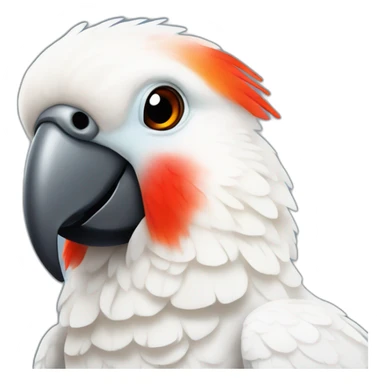 White Corella parrot red cheeks tuft sticker