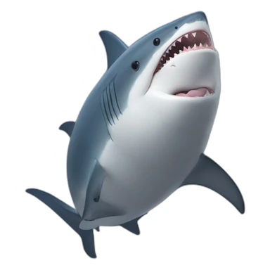requin sur baleine mange steak sticker