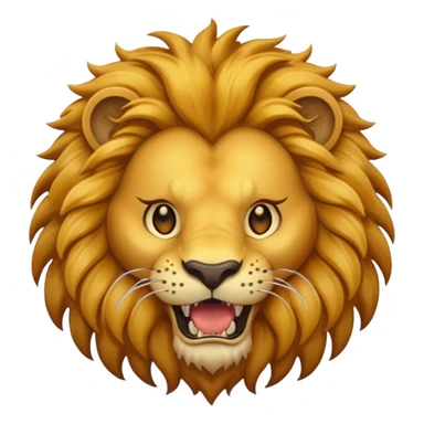 lion with fangs, front face  sticker