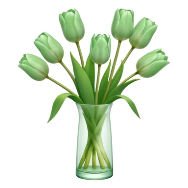 pastel green tulips sticker