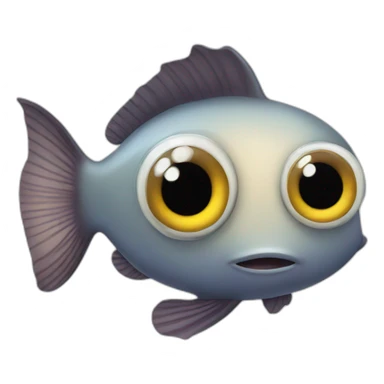 big eyed fish sticker