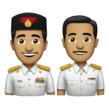 Jokowi with Ak fourty seven sticker