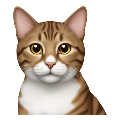 Brown and white tabby cat  sticker