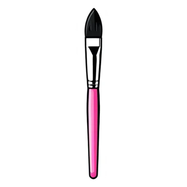 Makeup brush with pink bristles sticker