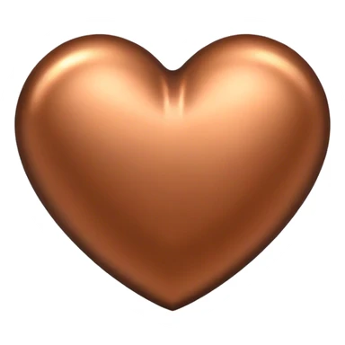 Bronze heart sticker