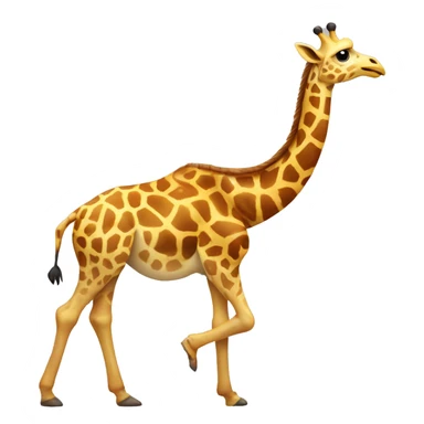 A giraffe with chicken head and ostrich legs  sticker