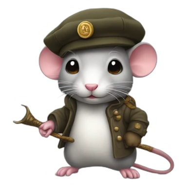 a rat with a beret and a wand who makes the revolution sticker