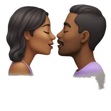 Couple kiss sticker