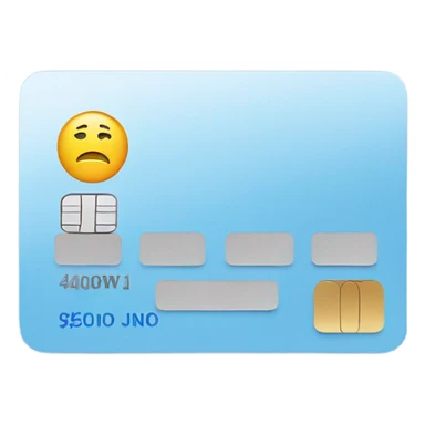 blue credit card crossed out sticker