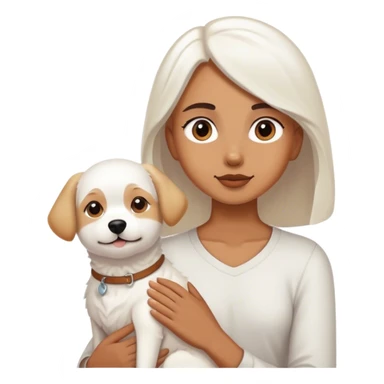 Yo con mi perro de color blanco sticker