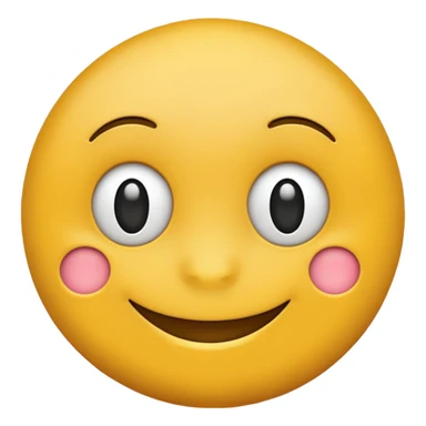 Round, yellow emoji looking left sticker
