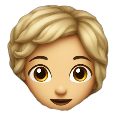 Cute girl on pillow sticker