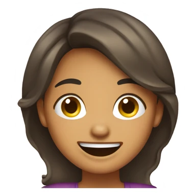 Happy laughing crying Latina girl  sticker