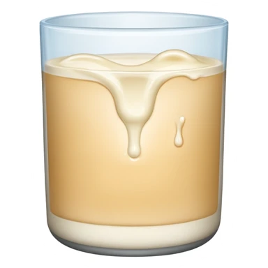 make me iOS style emoji of stomach half filled by milk sticker