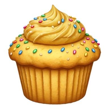 gold vanilla muffin gold sprinkles on top sticker