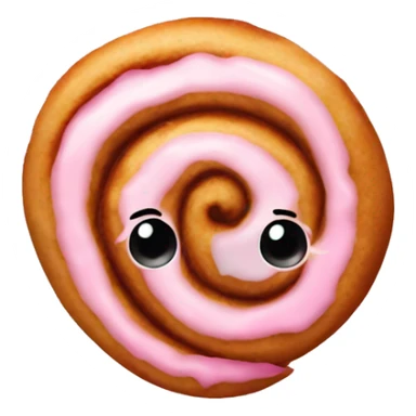 Pink cinnamon roll sticker