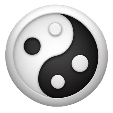 yin yang with no circle sticker