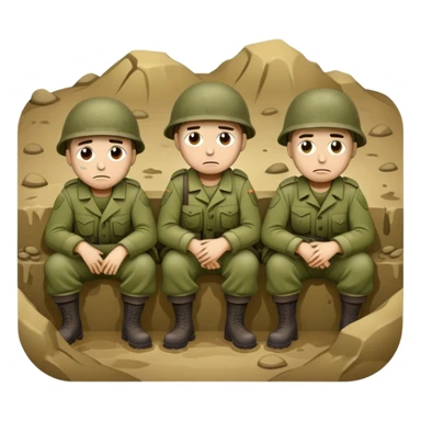 3 guys in trenches sticker