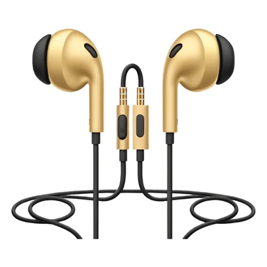EarPods headphones, gold sticker