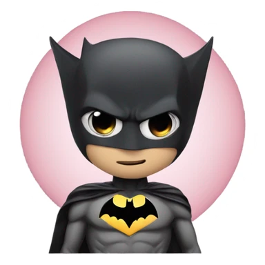 batman with à fond heart sticker