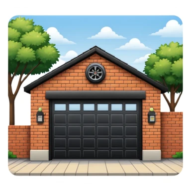 garage near the house sticker
