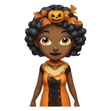 Tala wearing Halloween costume sticker