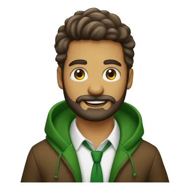 Jovem advogado com barba castanha e olhos verdes sticker