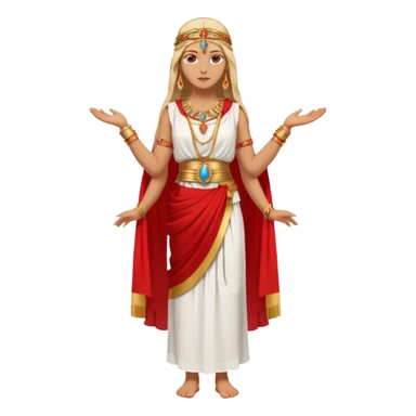 ejemplos diosa tanit vestimenta completa+ sticker