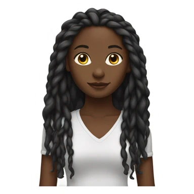 black girl with locs sticker