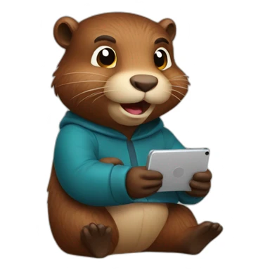 Cute Beaver texting sticker