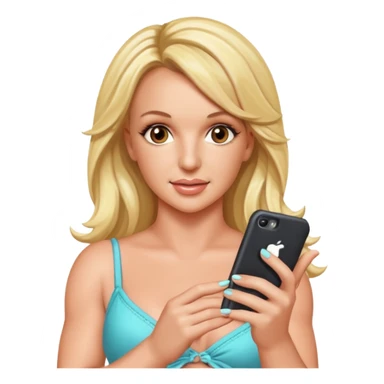 Britney Spears scrolling phone sticker