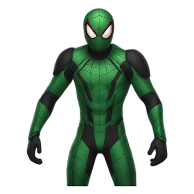 Man spider suit Black and green in battle sticker