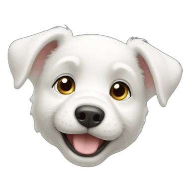 a white puppy on vortex sticker