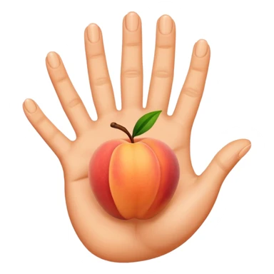 hand print on peach sticker