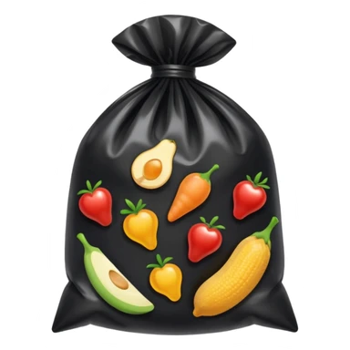 Black bag plastic meal sticker