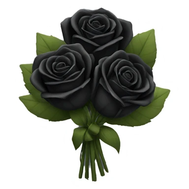 Bouquet of black roses sticker
