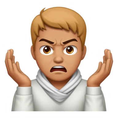 Person with hands around neck angry sticker