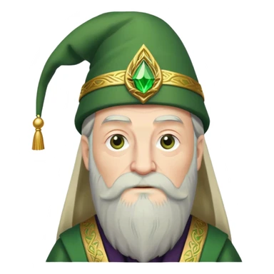 Dumbledore green hat with decoration sticker