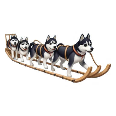 Dog sled sticker