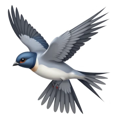 Swallow flight sticker