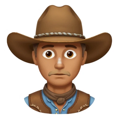cowboy with salt on his nose sticker