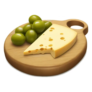 Cheese board with lots of green olives  sticker