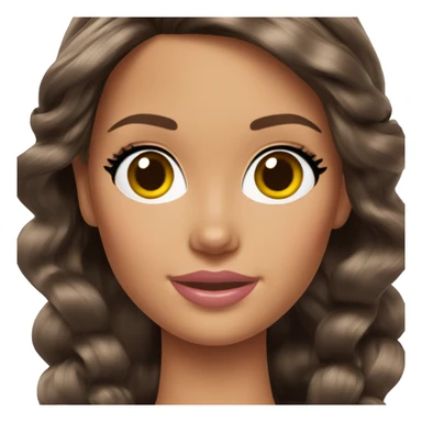 Barbie brunette sticker